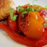 Italian Peperonata Ie Peppers Stew in Tomato Appetizer