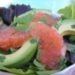 Italian Salad with Avocado and Grapefruit Appetizer