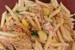 Canadian Salmon With Penne Pasta Alfredo Dinner