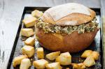 American Spinach And Caramelised Onion Cob Loaf Recipe Appetizer