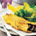 American Mushroom Omelet and Aromatic Herbs Appetizer