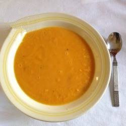 American Vegan Carrot Soup with Parsnips Appetizer
