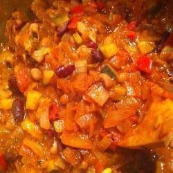 American Vegetarian Chili with Pinto Beans Appetizer