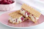 British Raspberry Meringue Icecream Wafers Recipe Dessert