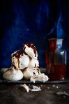 American Hazelnut Meringues with Rich Chocolate Sauce Appetizer