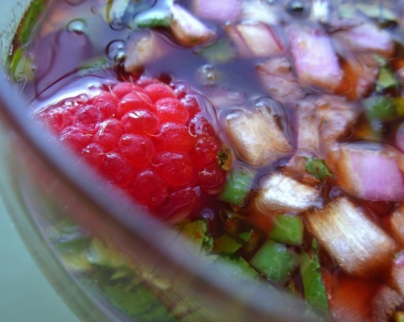 British Raspberry Marmalade Vinaigrette Appetizer