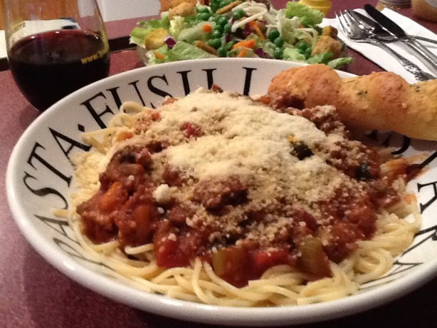 British Slow Simmered Spaghetti Sauce 1 Dinner