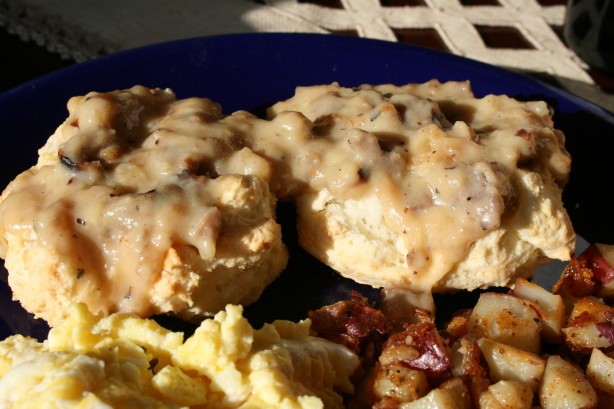 British Traditional Biscuits N Gravy wsausage  Gluten Free Appetizer