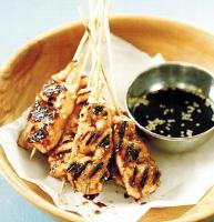 Chinese Chicken Skewers with Sesame Dipping Sauce BBQ Grill