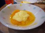 American Peaches or Pears and Custard Dessert