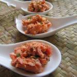 Canadian Spoons of Salmon with Ginger Appetizer