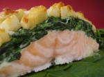 Italian Baked Salmon With Mascarpone Spinach Appetizer