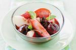 Canadian Cherry And Raspberry Salad With Rose Syrup Recipe Dessert