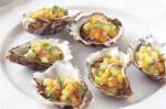 Canadian Oysters With Mango and Basil Salsa Recipe Appetizer