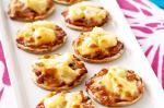 American Mini Ham And Pineapple Pizzas Recipe Appetizer