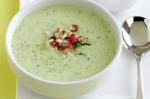 American Chilled Cucumber Soup With Prawn And Tomato Salsa Recipe Appetizer