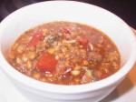 American Lentil Soup With Lamb Appetizer