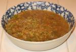 American Red Lentil Zucchini  Couscous Soup Appetizer