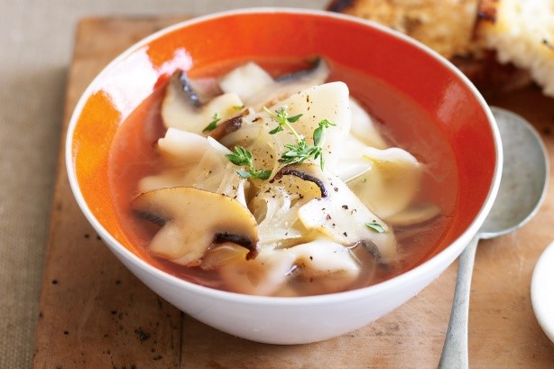 American Mushroom Tortellini In Broth Recipe Appetizer