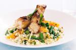 American Chicken With Orange Olive And Green Bean Couscous Recipe Dessert