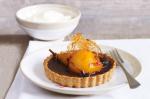American Chocolate Pear Tarts With Toffee Nests Recipe Dessert