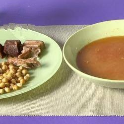 Spanish Cocido Madrileno stew and Chickpeas Spanish Appetizer