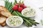 British Herb Ricotta With Garlic Crostini and Crudites Recipe Dinner