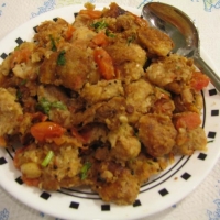 Pakistani Bread Upma Appetizer