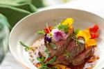 British Seared Beef With Sweet Chilli Caramel Sauce Recipe Appetizer