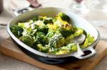 British Roasted Broccoli And Peas With Garlic Dressing Recipe Appetizer