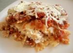 American Lasagna Style Bowtie Pasta Dinner