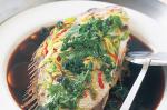 American Asianstyle Steamed Snapper Recipe 1 Dinner