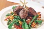 American Lamb Cutlets With Haloumi and Walnut Salad Recipe Dinner