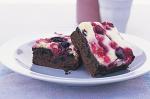 American Mixed Berry Cheesecake Brownies Recipe Dessert