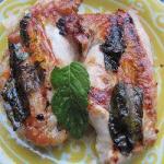 American Chicken Lemon Mint Grilled over the Barbecue Dinner