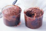 American Individual Selfsaucing Chocolate Puddings Recipe Dessert