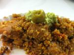 American Arroz Con Pollo With Salsa Verde rice and Chicken Casserole Dinner