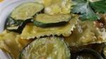 American Zucchini with Mushroom Ravioli in Truffle Butter Sauce Recipe Appetizer