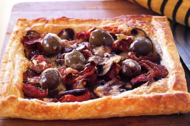 Swiss Swiss Mushroom Olive and Semidried Tomato Tart Recipe Appetizer