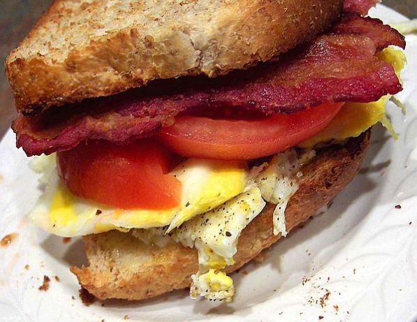 American Bacon and Egg Sandwich Appetizer