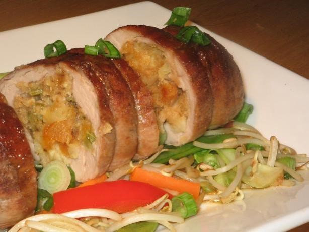 American Asian Style Stuffed Pork Loin Dinner