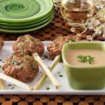 American Shrimp Pops with Peanut Sauce Appetizer