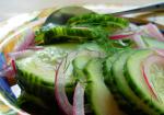 American Sunday Afternoon Tea Quick Pickled Cucumber and Onion Appetizer