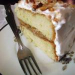 American Cake Tia Gigi white Cake with Plum Stuffing and Milk Sweet Dessert