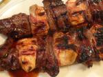 American Best Ever Skirt Steak and Bacon Wrapped Chicken Kabobs Appetizer