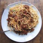 Australian Spaghetti Bolognese with Basil Dinner