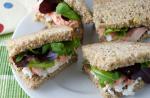 American Salmon and Cream Cheese Sandwich Appetizer