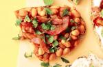 American Smoky Beans with Bacon on Toast Appetizer