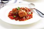 Australian Tuna Meatballs With Fresh Tomato Sauce Recipe Appetizer
