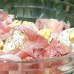 Italian Potato Salad Eggs and Prosciutto Appetizer